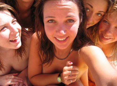 Amateur chicks take self shots of their naked bodies and while sucking cock
