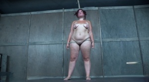 Fat chick undergoes extreme torture session and bruising in a dungeon