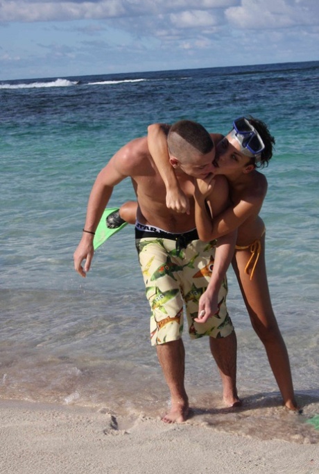 Corail  her boyfriend in Guadeloupe
