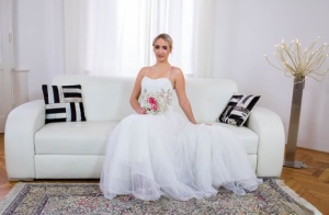 Blonde bride Anna Khara has sex with the groom and a photographer at once