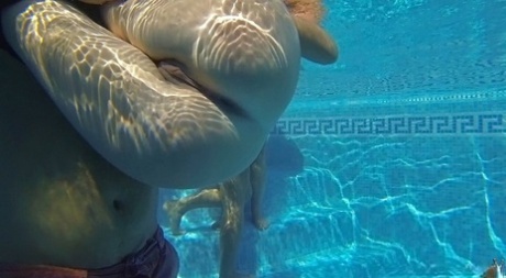 Seductive european sugars have some humping fun at the pool party