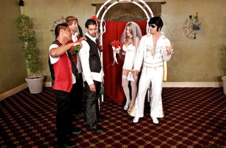 Amazing pornstar Courtney Cummz gets fucked right after the wedding