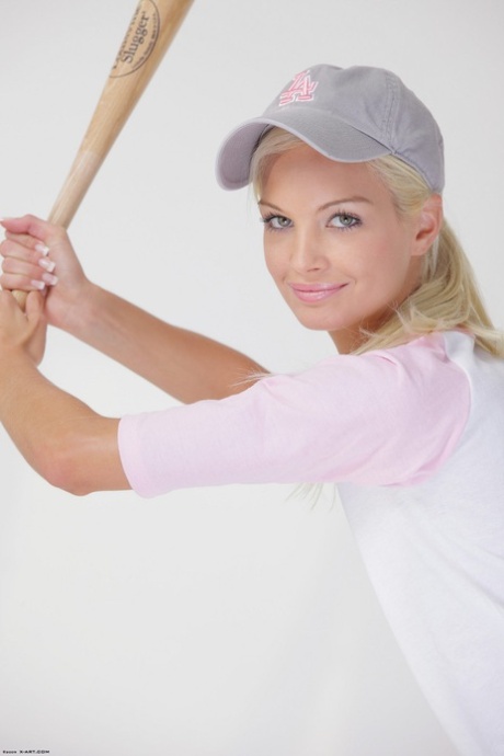 Baseball cutie Francesca loses her uniform to expose her skinny teen body 16019330