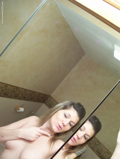 Amateur chick takes selfies after receiving a cumshot on her natural boobs 34993174