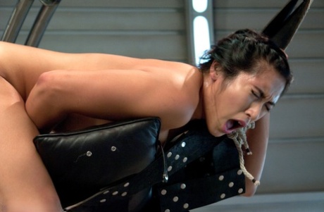 Asian girl has her pussy and asshole penetrated by a plethora of sex machines 52847864