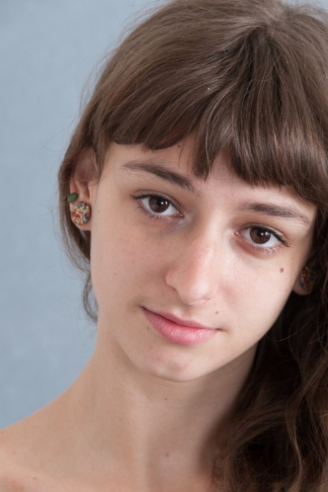 Thin teen girl undresses to put her unshaven body on display 49786770
