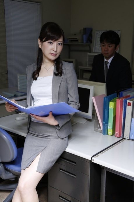 Japanese secretary Noeru Mitsushima models business attire after hours 22900014