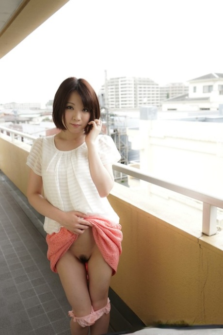 Japanese girl Ryo Tsujimoto licks a nipple and masturbates before POV sex 33035051