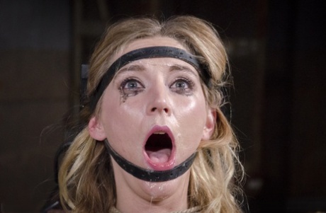 Restrained blonde Mona Wales is throat fucked by white and black cocks 73113808