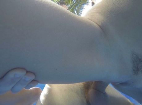 Martina Gold and boyfriend frolic underwater before anal sex by pool 95413735